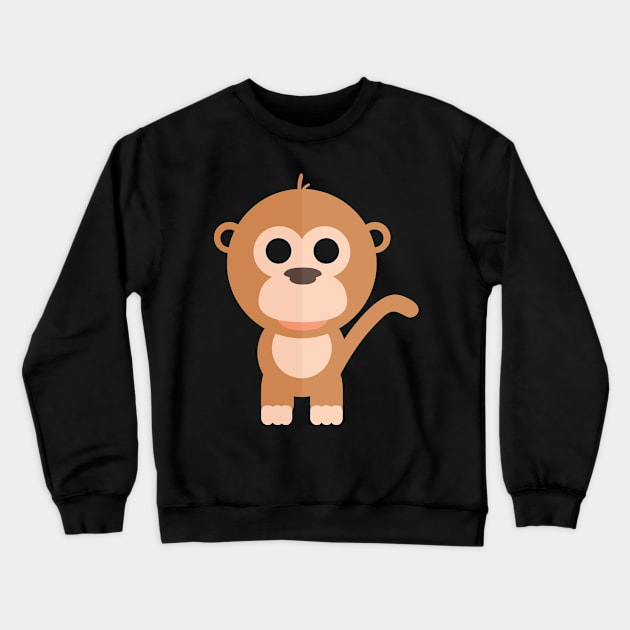 Funny brown monkey Crewneck Sweatshirt by AdiDsgn